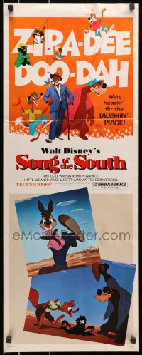 8g337 SONG OF THE SOUTH insert R1980 Walt Disney, Uncle Remus, Br'er Rabbit & Br'er Bear!