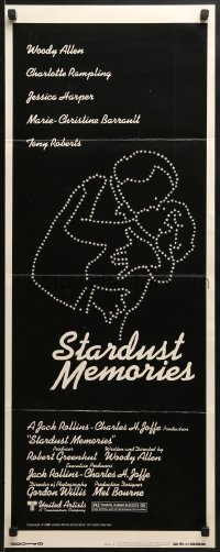 8g345 STARDUST MEMORIES insert 1980 directed by Woody Allen, Kleeger star constellation art!