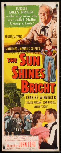 8g355 SUN SHINES BRIGHT insert 1953 Charles Winninger, Irvin Cobb stories adapted by John Ford!