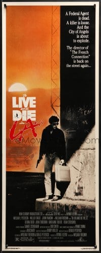 8g382 TO LIVE & DIE IN L.A. insert 1985 William Friedkin, counterfeit & murder thriller!