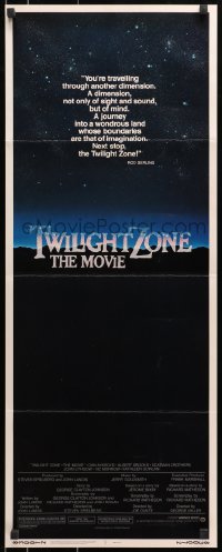 8g398 TWILIGHT ZONE insert 1983 Spielberg, classic text from Rod Serling TV series, art by Alvin!