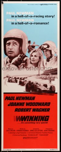 8g436 WINNING insert R1973 different image of Paul Newman + Indy car racing artwork!