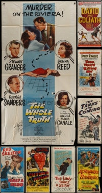 8h339 LOT OF 8 FOLDED THREE-SHEETS 1950s-1960s great images from a variety of movies!