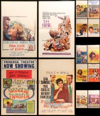 8h313 LOT OF 14 FORMERLY FOLDED WINDOW CARDS 1950s great images from a variety of movies!