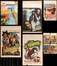 8h317 LOT OF 9 MOSTLY UNFOLDED MEXICAN WINDOW CARDS 1950s-1960s art from a variety of movies!