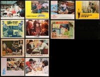 8h225 LOT OF 11 LOBBY CARDS WITH PRODUCT PLACEMENTS 1920s-1990s a variety of great movie scenes!