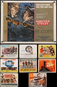 8h288 LOT OF 9 MOSTLY UNFOLDED HALF-SHEETS 1950s-1970s great images from a variety of movies!