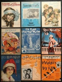 8h148 LOT OF 9 SHEET MUSIC 1910s-1930s great songs from a variety of different musicians!