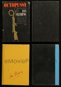 8h100 LOT OF 4 JAMES BOND HARDCOVER BOOKS 1960s-1980s Thunderball, You Only Live Twice & more!