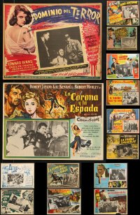 8h329 LOT OF 14 MEXICAN LOBBY CARDS 1950s-1960s great scenes from a variety of movies!