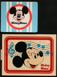 8h434 LOT OF 2 MICKEY MOUSE STICKERS 1960s great images of Disney's top cartoon character!