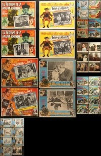 8h046 LOT OF 38 MEXICAN LOBBY CARDS 1950s-1960s incomplete sets from a variety of movies!