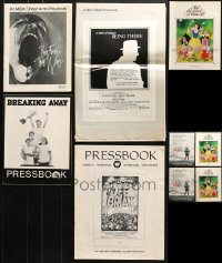8h019 LOT OF 9 UNCUT PRESSBOOKS 1970s-1980s advertising for a variety of different movies!