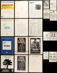8h021 LOT OF 20 PRESSBOOK SUPPLEMENTS AND AD SLICKS 1970s-1980s advertising a variety of movies!