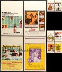 8h316 LOT OF 10 UNFOLDED WINDOW CARDS 1960s great images from a variety of different movies!
