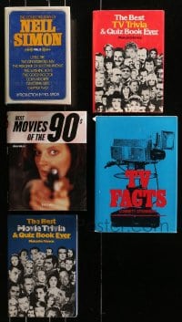 8h091 LOT OF 5 HARDCOVER TV AND MOVIE BOOKS 1970s-2000s filled with images & information!