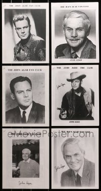 8h036 LOT OF 6 JOHN AGAR FAN CLUB NEWSLETTERS 1990s great portraits of the longtime actor!
