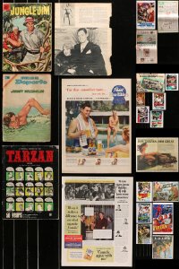 8h323 LOT OF 22 TARZAN REPRODUCTION POSTERS AND MISCELLANEOUS ITEMS 1950s-1990s cool images!
