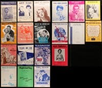 8h137 LOT OF 19 SHEET MUSIC 1940s-1950s great songs from a variety of different artists!