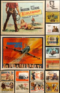 8h278 LOT OF 16 FORMERLY FOLDED HALF-SHEETS 1950s-1970s great images from a variety of movies!