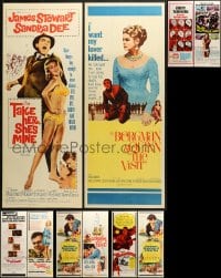 8h267 LOT OF 10 MOSTLY UNFOLDED INSERTS 1960s great images from a variety of different movies!