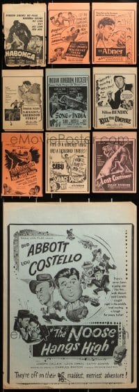 8h033 LOT OF 10 LOCAL THEATER WINDOW CARDS 1940s great images from a variety of movies!