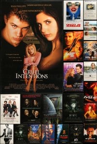 8h475 LOT OF 31 UNFOLDED MOSTLY DOUBLE-SIDED 27X40 ONE-SHEETS 1990s cool movie images!