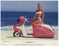 8j576 FLAMINGO KID color 11x14 still #7 1984 best portrait of sexy Janet Jones on flamingo scooter!