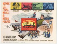 8j001 3 WORLDS OF GULLIVER TC 1960 Ray Harryhausen fantasy classic, giant Kerwin Mathews!