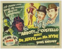8j007 ABBOTT & COSTELLO MEET DR. JEKYLL & MR. HYDE TC 1953 Bud & Lou meet monster Boris Karloff!