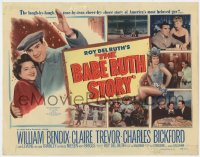 8j019 BABE RUTH STORY TC 1948 William Bendix in the title role as baseball's Sultan of Swat!