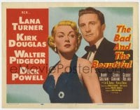 8j021 BAD & THE BEAUTIFUL TC 1953 Vincente Minnelli directed, sexy Lana Turner and Kirk Douglas!