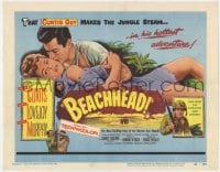 8j024 BEACHHEAD TC 1954 United States Marine Tony Curtis makes the jungle steam with Mary Murphy!