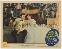 8j409 BEST FOOT FORWARD LC #3 1943 Nancy Walker watches Harry James w/ trumpet by his Music Makers!