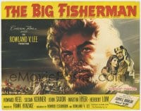 8j032 BIG FISHERMAN TC 1959 great Joseph Smith artwork of Howard Keel, Susan Kohner & John Saxon!
