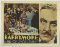 8j415 BILL OF DIVORCEMENT LC 1932 John Barrymore, Katherine Hepburn shown in her first movie, rare!