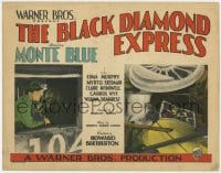 8j034 BLACK DIAMOND EXPRESS TC 1927 conductor Monte Blue & car smashed by train, ultra rare!