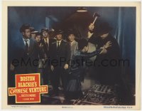 8j433 BOSTON BLACKIE'S CHINESE VENTURE LC #8 1949 Chester Morris & men watch guy with hatchet!