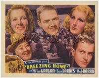 8j435 BREEZING HOME LC 1937 unusual headshot images of top cast members over nightclub scene!