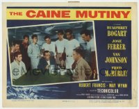 8j447 CAINE MUTINY LC 1954 classic scene of Humphrey Bogart proving the strawberries were stolen!