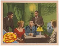 8j451 CALLING BULLDOG DRUMMOND LC #4 1951 detective Walter Pidgeon & Margaret Leighton caught!