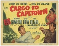 8j051 CARGO TO CAPETOWN TC 1950 Broderick Crawford, Ellen Drew & John Ireland in South Africa!