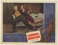 8j456 CASANOVA IN BURLESQUE LC 1944 sexy June Havoc tries to seduce Joe E. Brown!