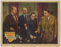 8j466 CHARLIE CHAN AT THE OLYMPICS LC 1937 Asian detective Warner Oland stops lady grabbing glass!
