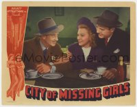 8j474 CITY OF MISSING GIRLS LC 1941 H.B. Warner, Astrid Allwyn & John Archer in restaurant!