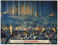 8j475 CLEOPATRA roadshow LC 1963 image of funeral bier on huge elaborate set with lots of extras!