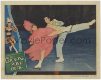 8j481 COUNTESS OF MONTE CRISTO LC #3 1948 Sonja Henie & Michael Kirby ice skating!