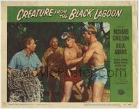 8j485 CREATURE FROM THE BLACK LAGOON LC #3 1954 barechested divers Richard Carlson & Denning!