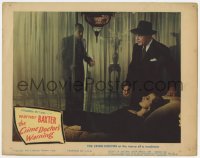 8j487 CRIME DOCTOR'S WARNING LC 1945 detective Warner Baxter at the mercy of a Miles Mander!