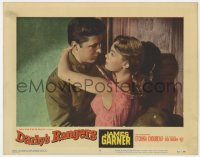 8j497 DARBY'S RANGERS LC #5 1958 romantic close up of Edd Byrnes & pretty Etchika Choureau!
